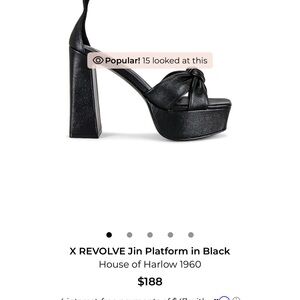 House of Harlow 1960 Black Knotted Platform Sandals